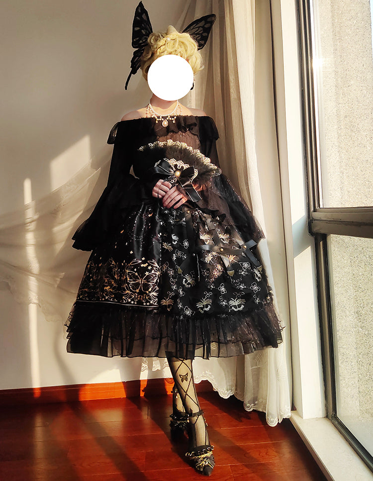 Fairy Tales - Embroidered Gothic Bridal Hairclip Hanfu Lolita Headwear