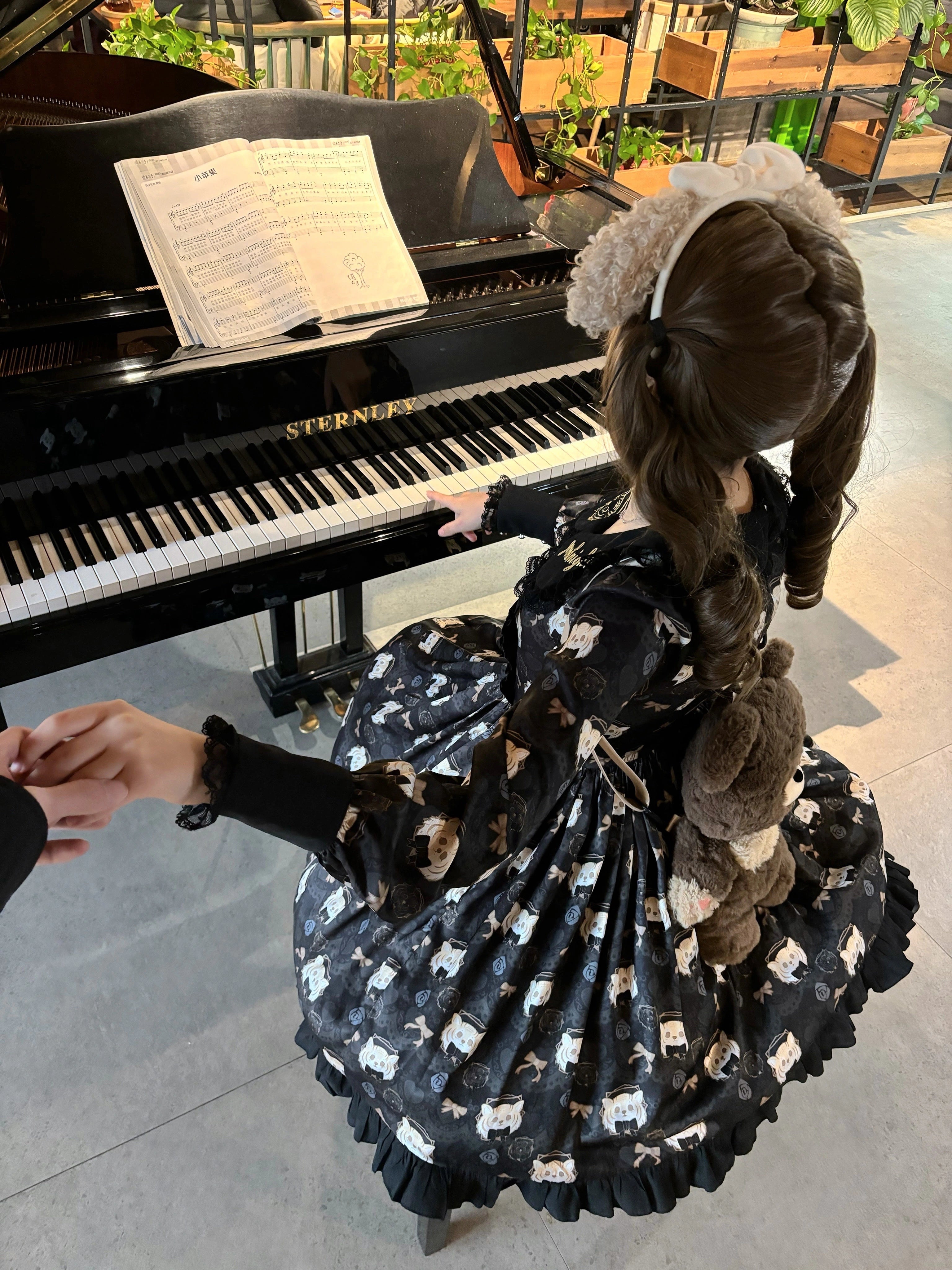Tiger in Autumn - Kawaii Lolita OP Dress Set, Tiger Print