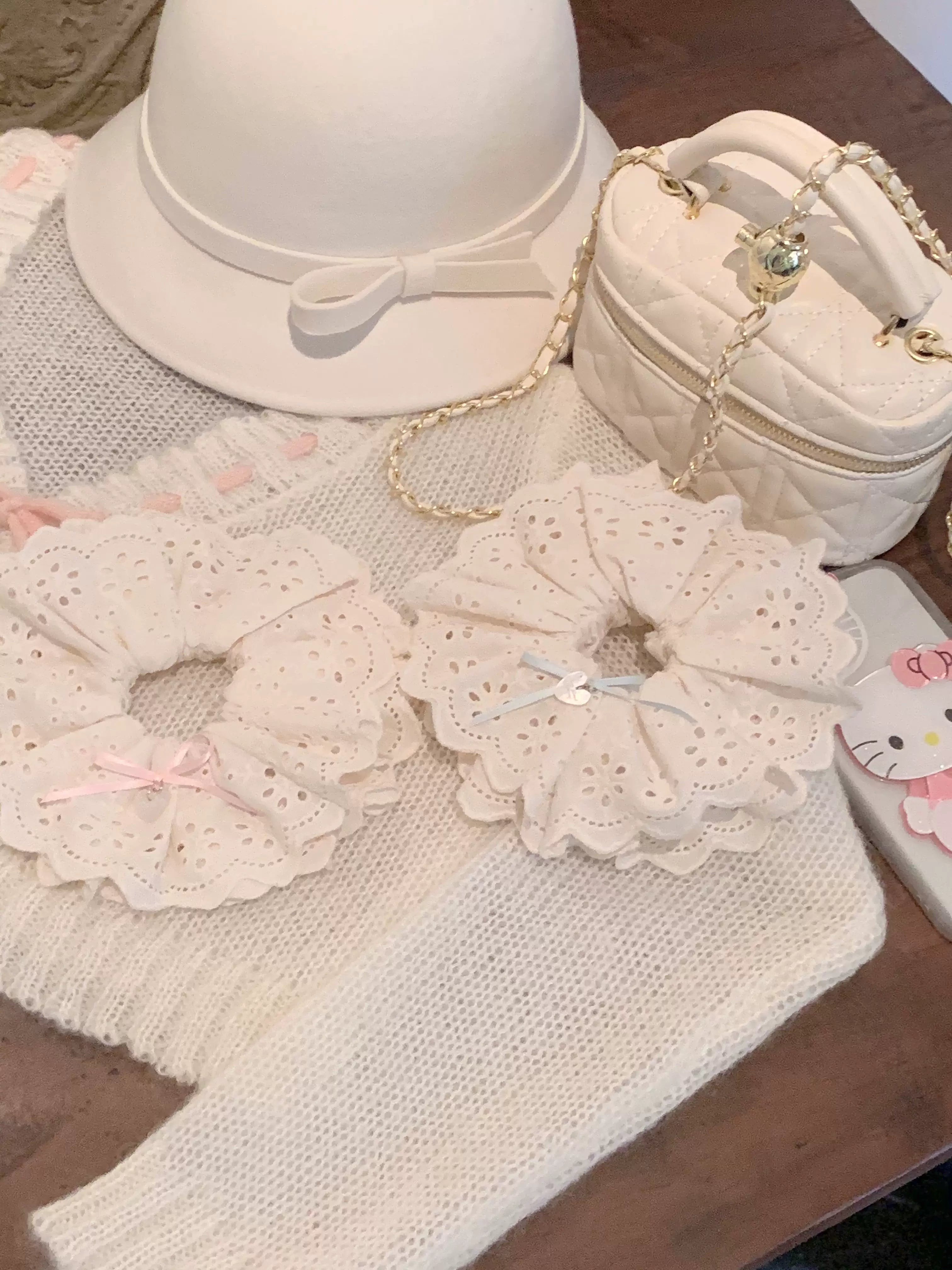 Pure Tea For Dream - Marshmallow Melody - Sweet Lolita Headdress Bow Hair Rope