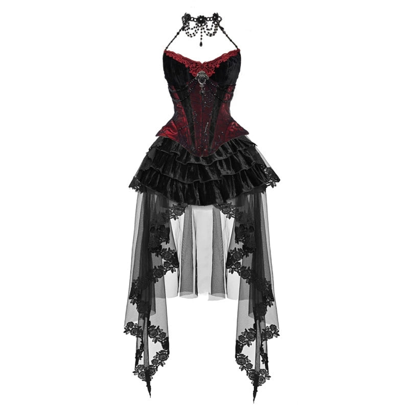 Blood Supply~Duchess~Gothic Dress Velvet Corset and Skirt Set camisole + corset +skirt S 