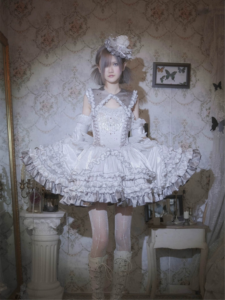 Rhinestone Punk Lolita JSK, Wing Details