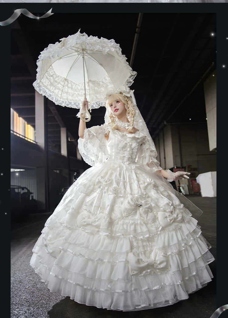 Mengfuzi - Gem Princess - Wedding Sweet Lolita JSK Dress Suit, Side Zipper 44018:792211
