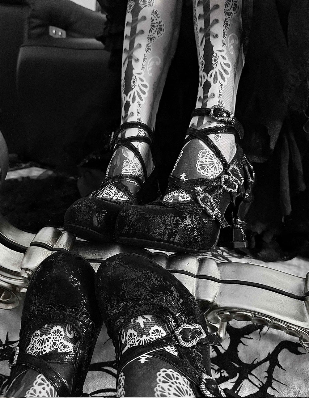 Tome of Holy Remains - Gothic Lolita Novelty Heel Shoes 45620:856270