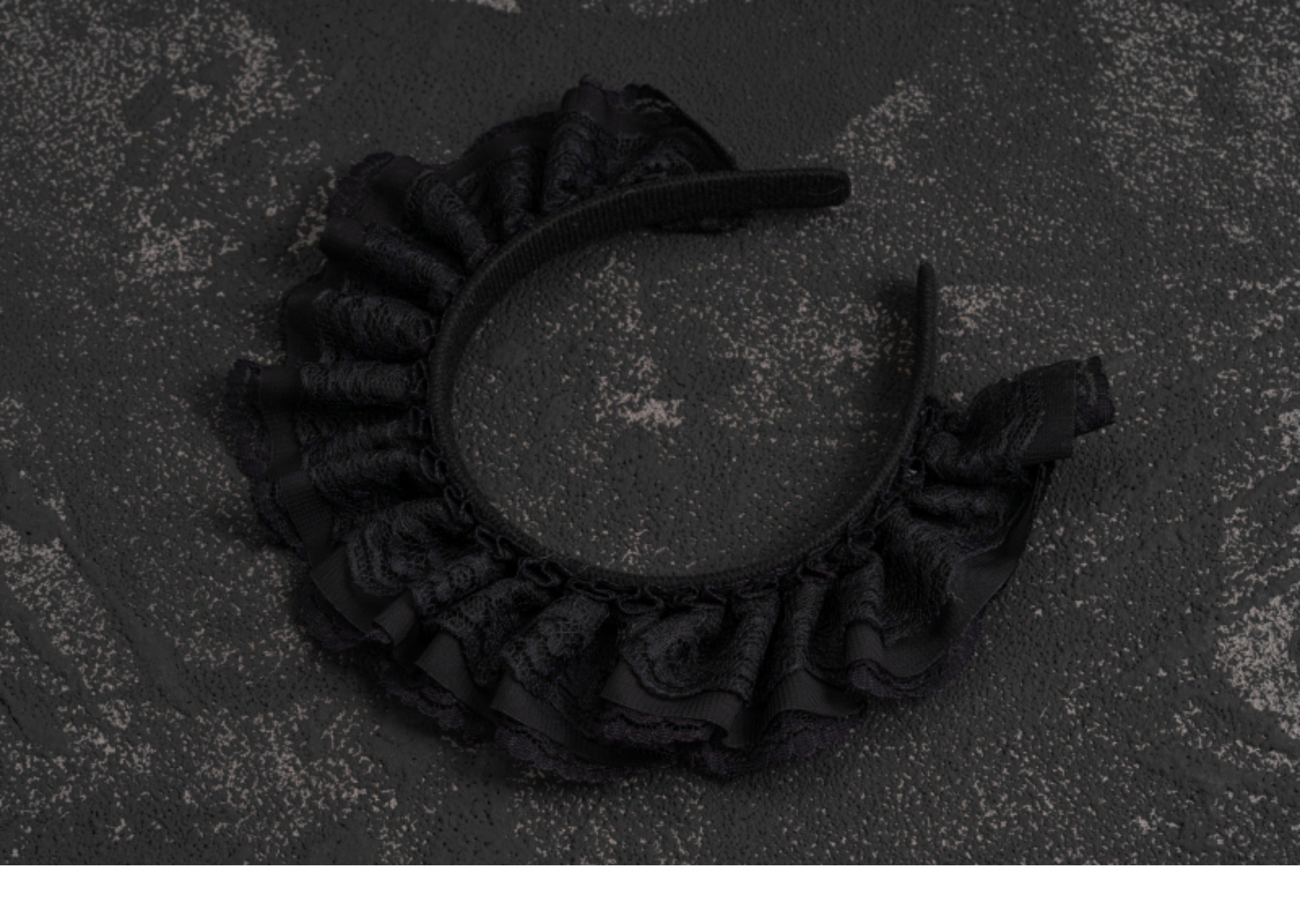 Strange Sugar - Gothic Lolita Lace Black Headband