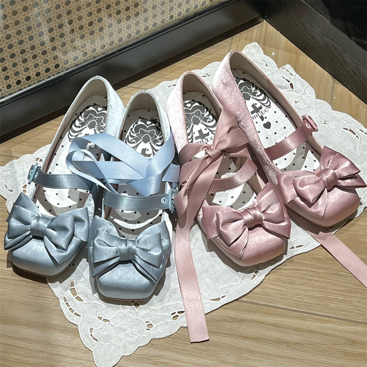 MODO - Sisi - Elegant Lolita Satin Shoes, Square Toe 43664:782529