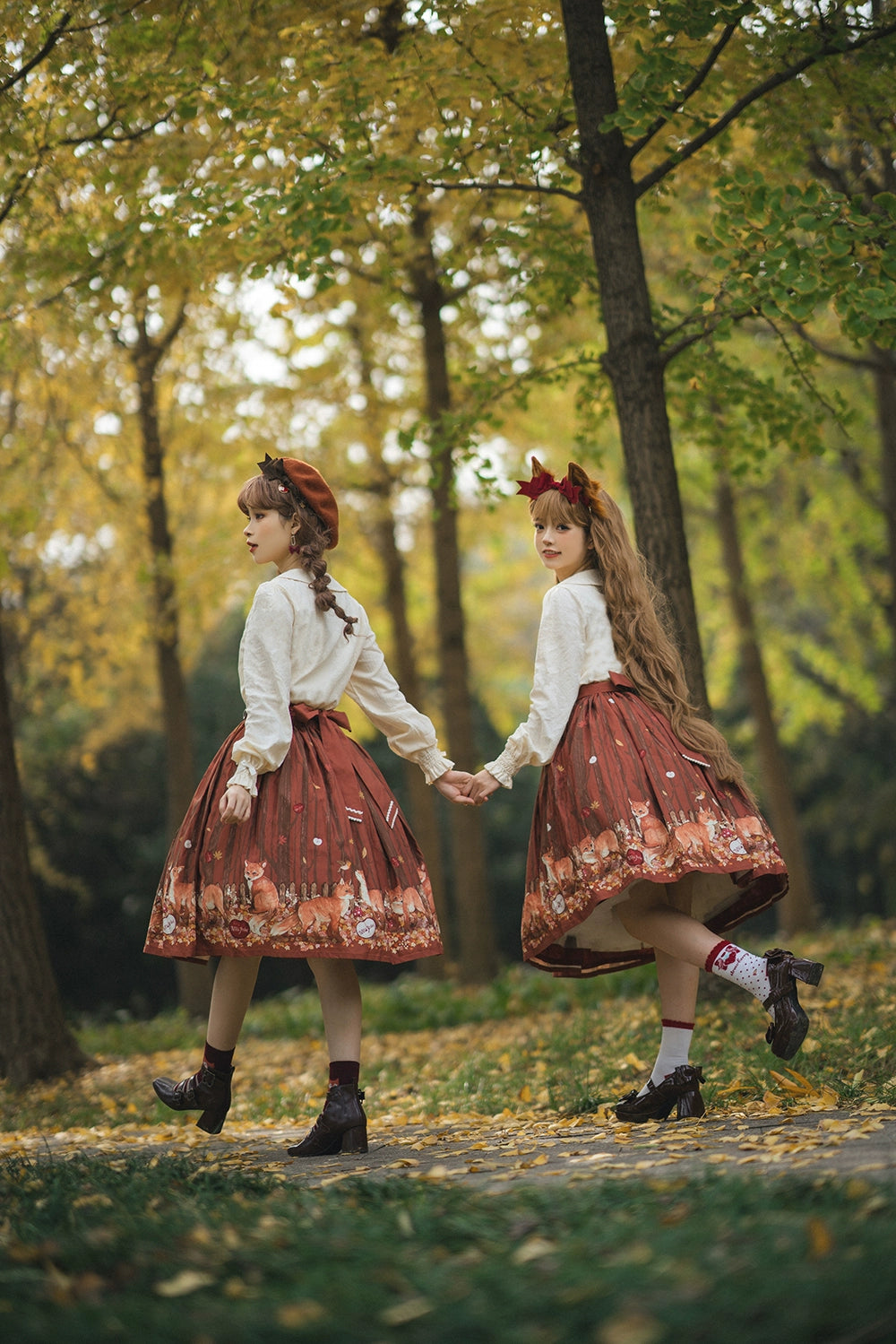 Miss Point - Fat Fox in the Forest - Elegant Lolita Skirt Detachable Chest Guard SK