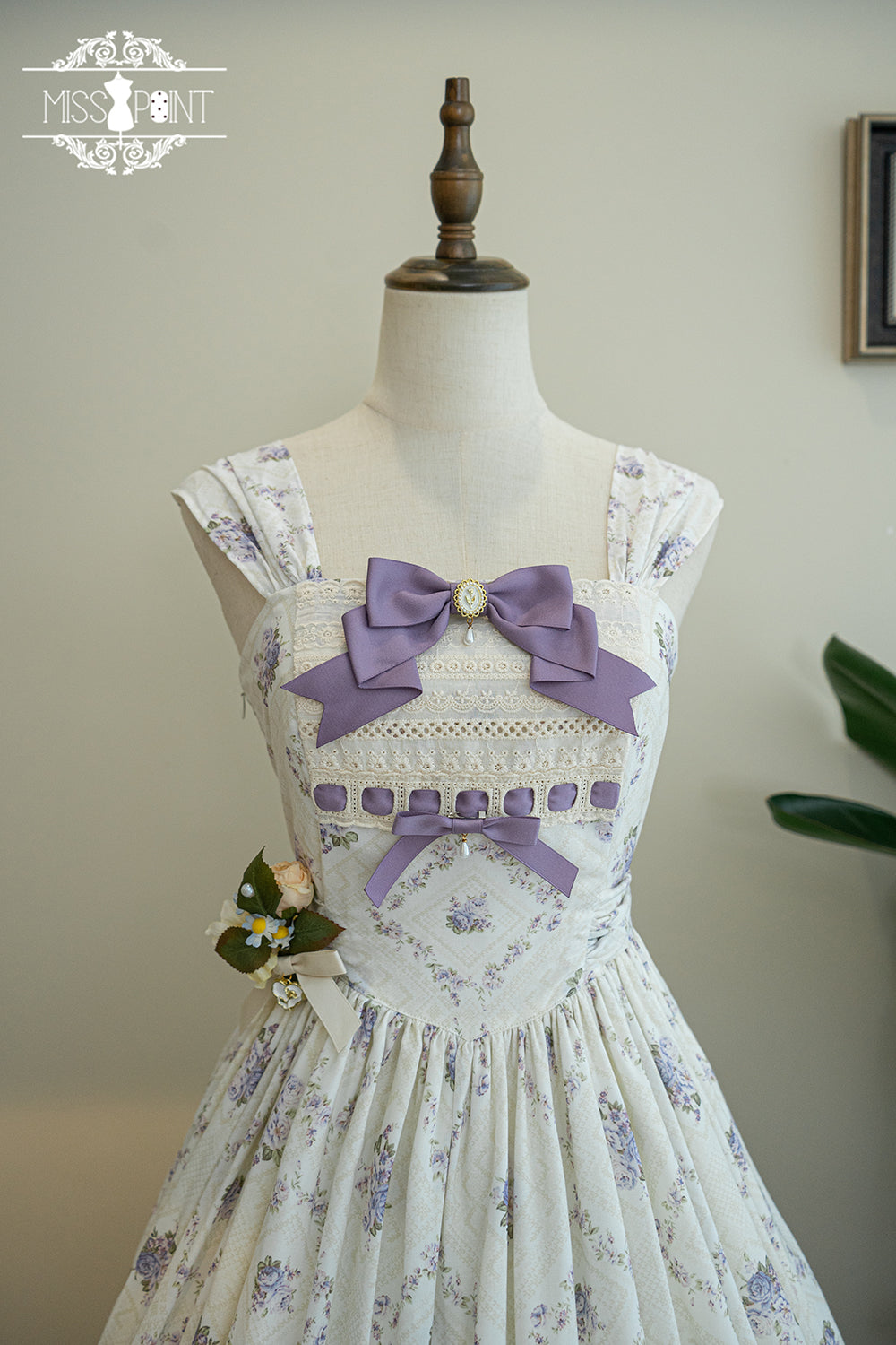 Miss Point~Customized Wood Rose 2.0 Elegant Vintage Jumper Dress 21392:302670