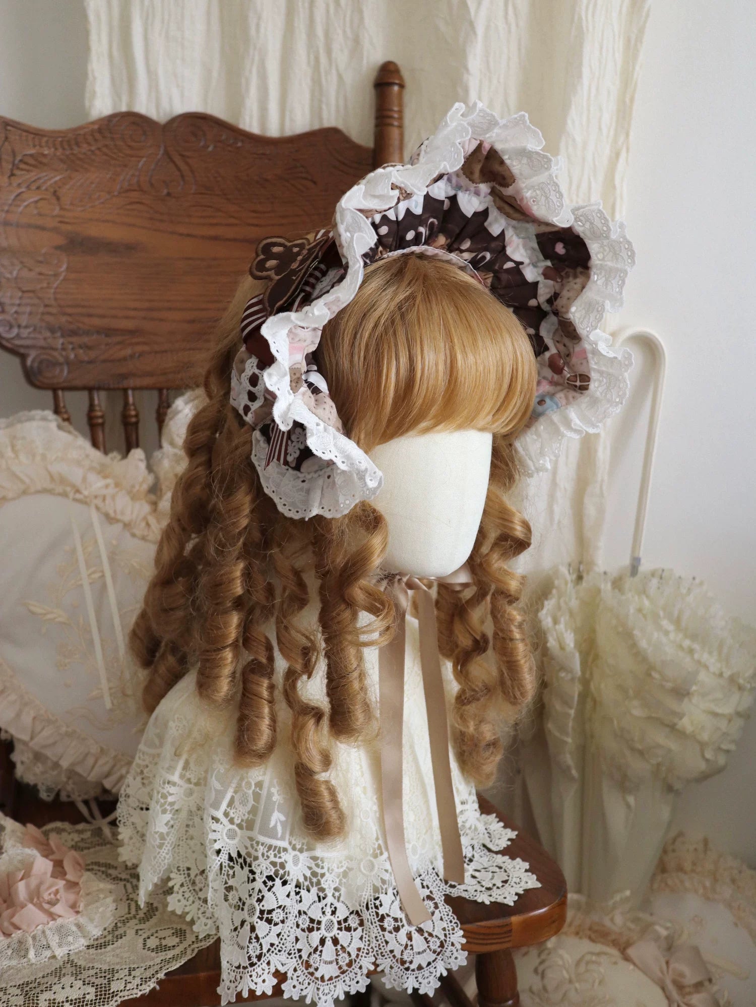 Bunny Gingerbread House - Kawaii Lolita Printed OP Dress with Bows (2XL L M S XL) 45275:843149