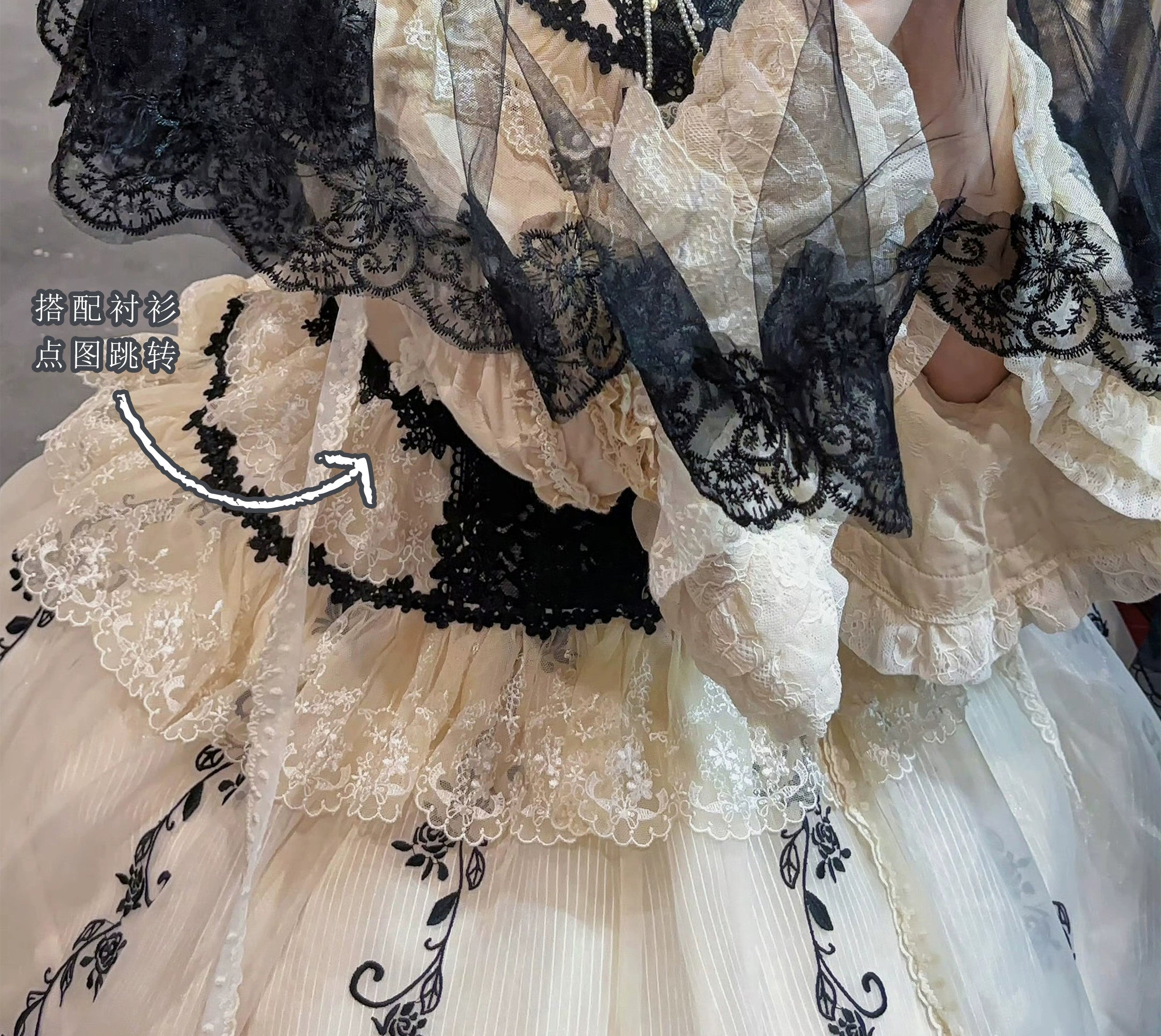 AuroraBorealis - Moonshadow - Gorgeous Wedding Lolita Dress Set Embroidered JSK SK and Bodice 41640:708770
