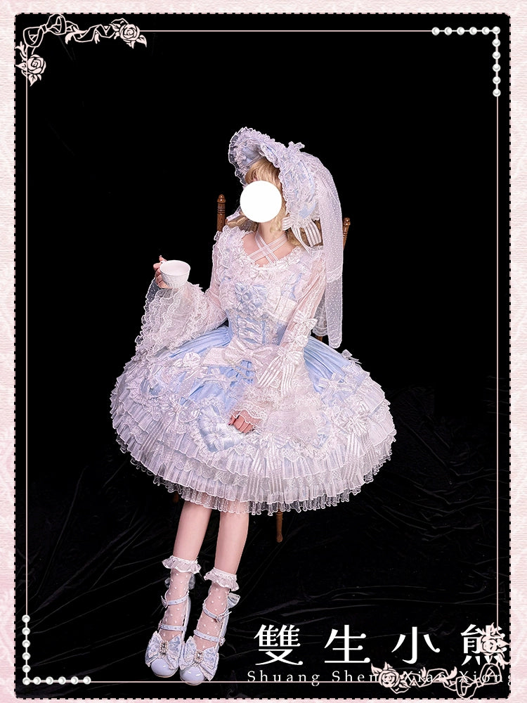 Shuang Sheng Xiao Xiong - Heart of Love - Sweet Lolita Wedding JSK, Bow Details 44306:803245