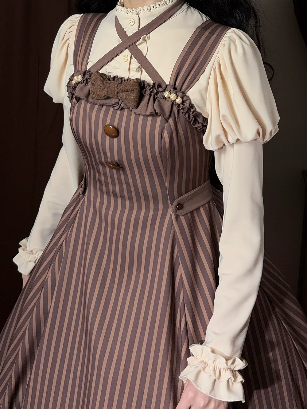 Miss Point - Classic Lolita JSK Customized Stripe Lolita Dress 40842:681014