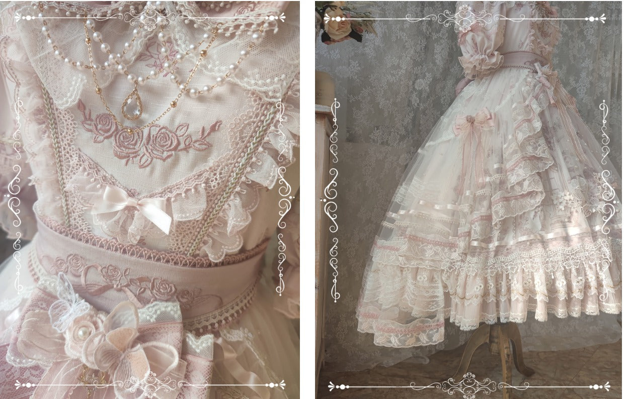Garden Cat~Sunset Realm Lolita Bride Gorgeous OP FS 15208:197982