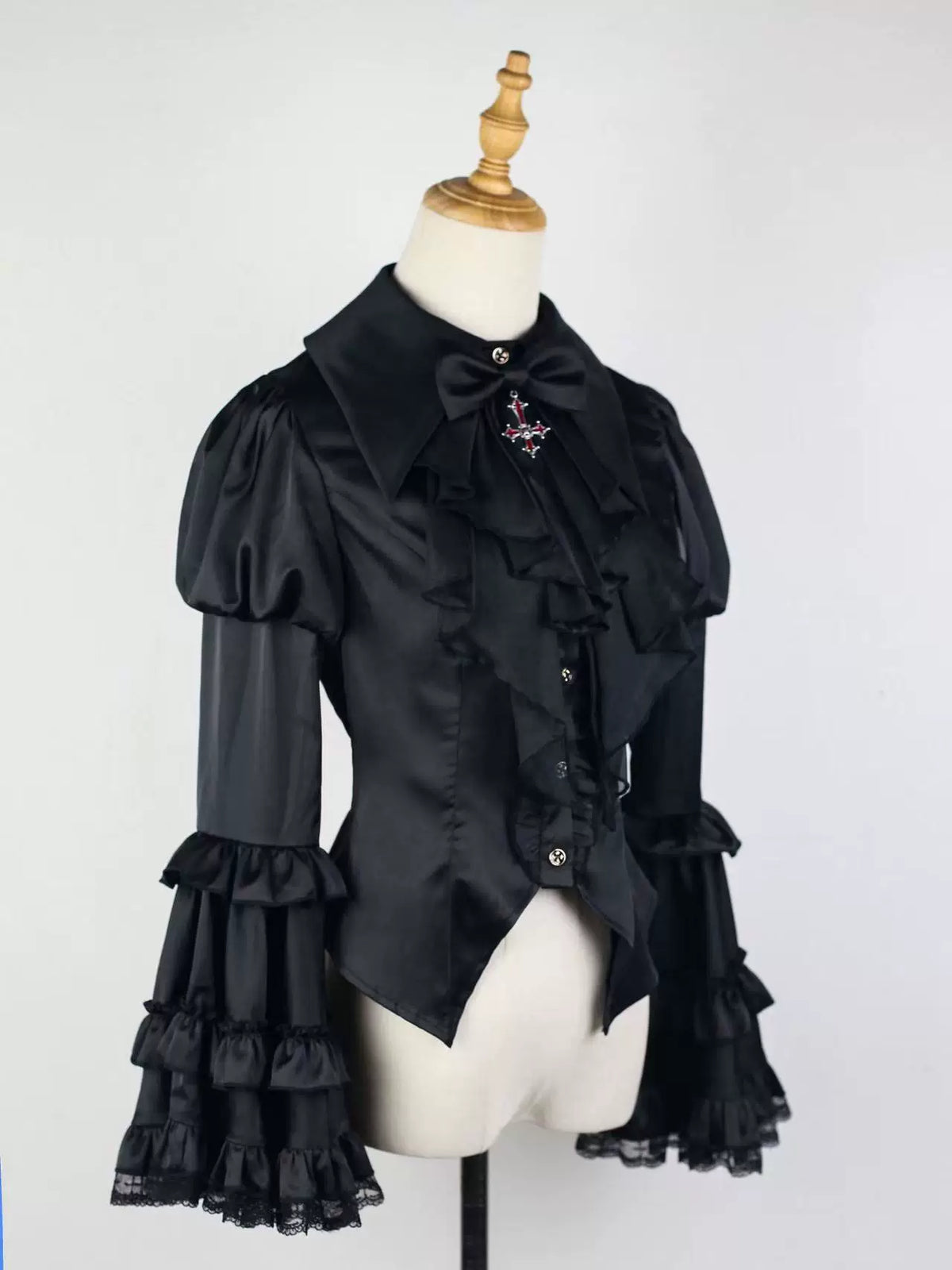 Star Remains Prayer - Elegant Gothic Lolita JSK & OP Dress Set, Cross & Moon Prints (L M S XL) 46014:872459