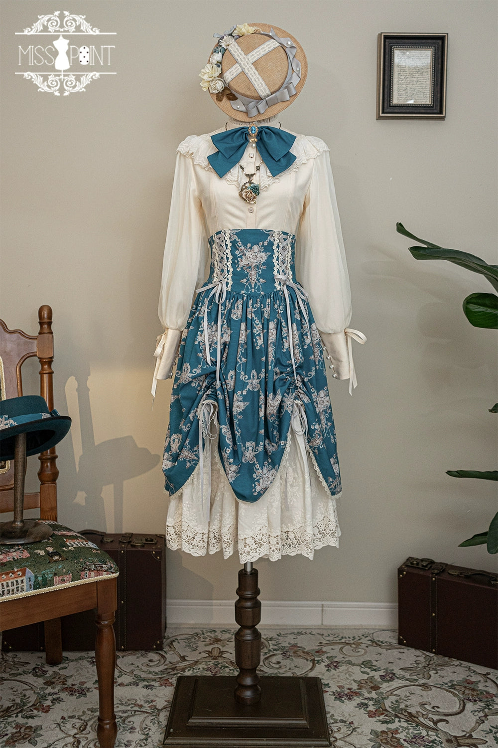 (BFM)Miss Point~Customized Vintage Lolita Skirt Elegant Pullover Fishbone SK 31464:363112