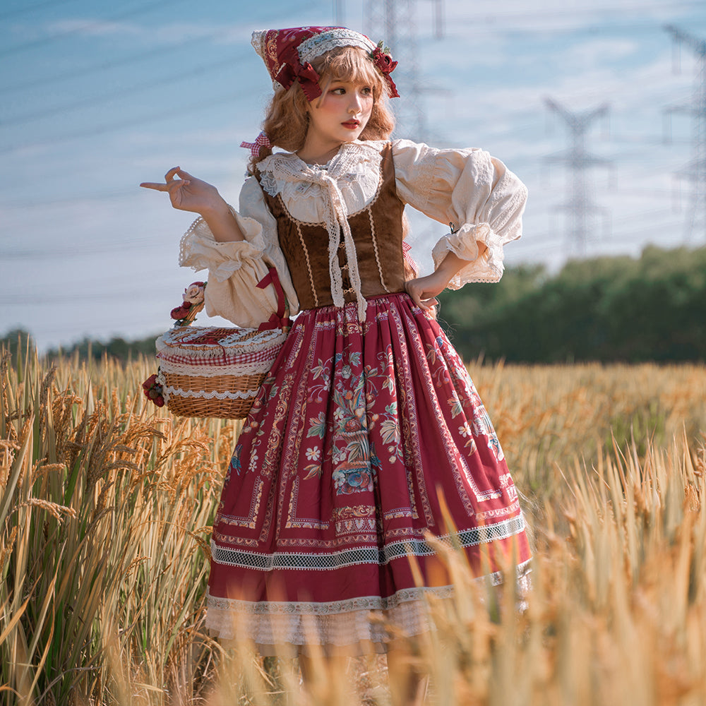Miss Point - Rich Hymn - Lolita Bavarian Countryside Lace Embroidery Apron