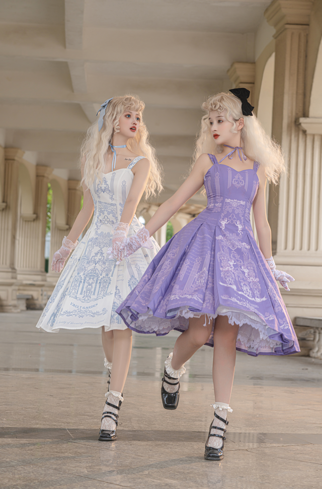 (BFM)Vault Design~Angel Garden~Daily Elegant Lolita Dress Chiffon JSK Dress   