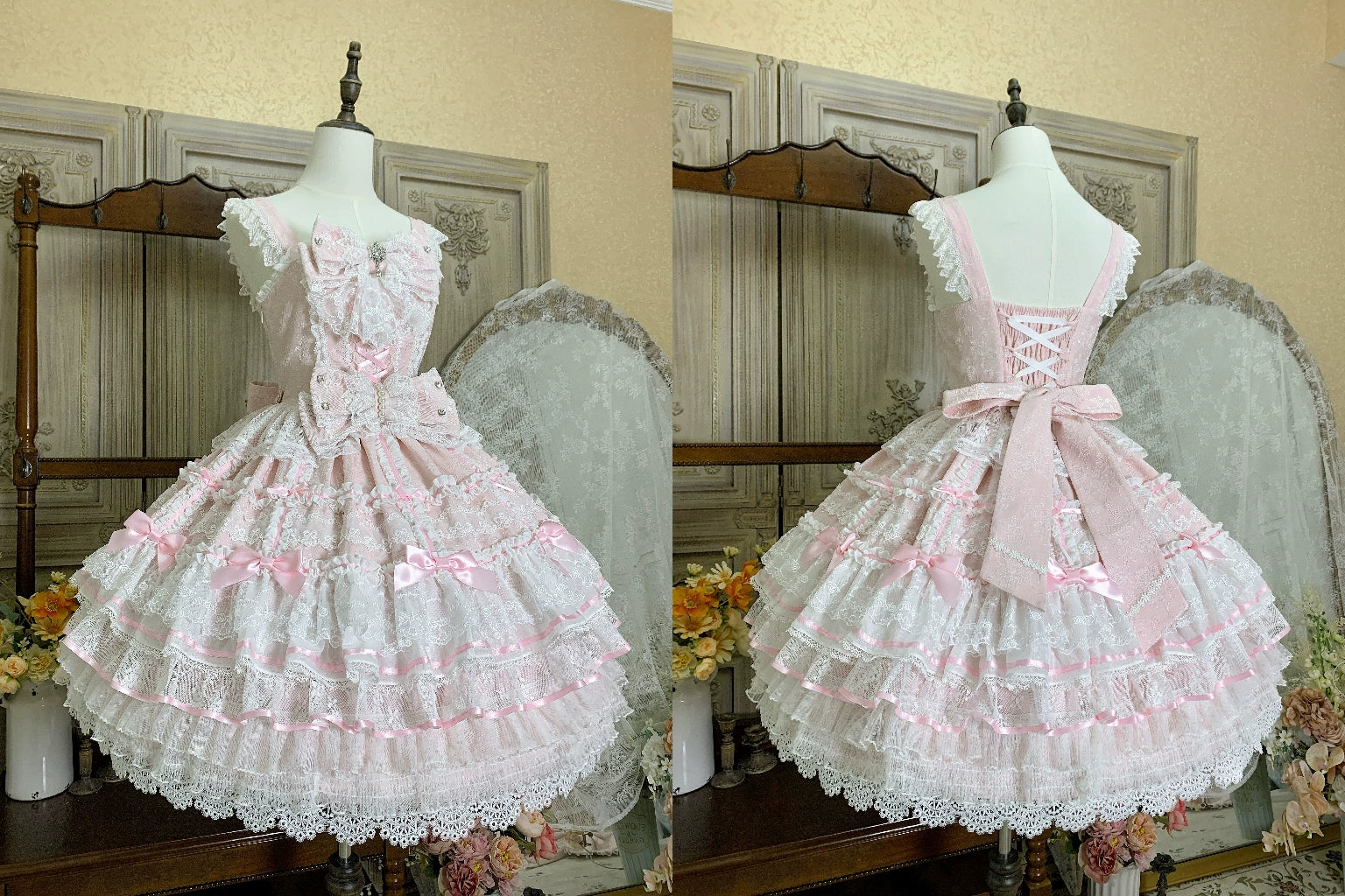 Flower Banquet - Wishing Star - Sweet Wedding Lolita JSK Bridal Lolita Dress 41860:716154