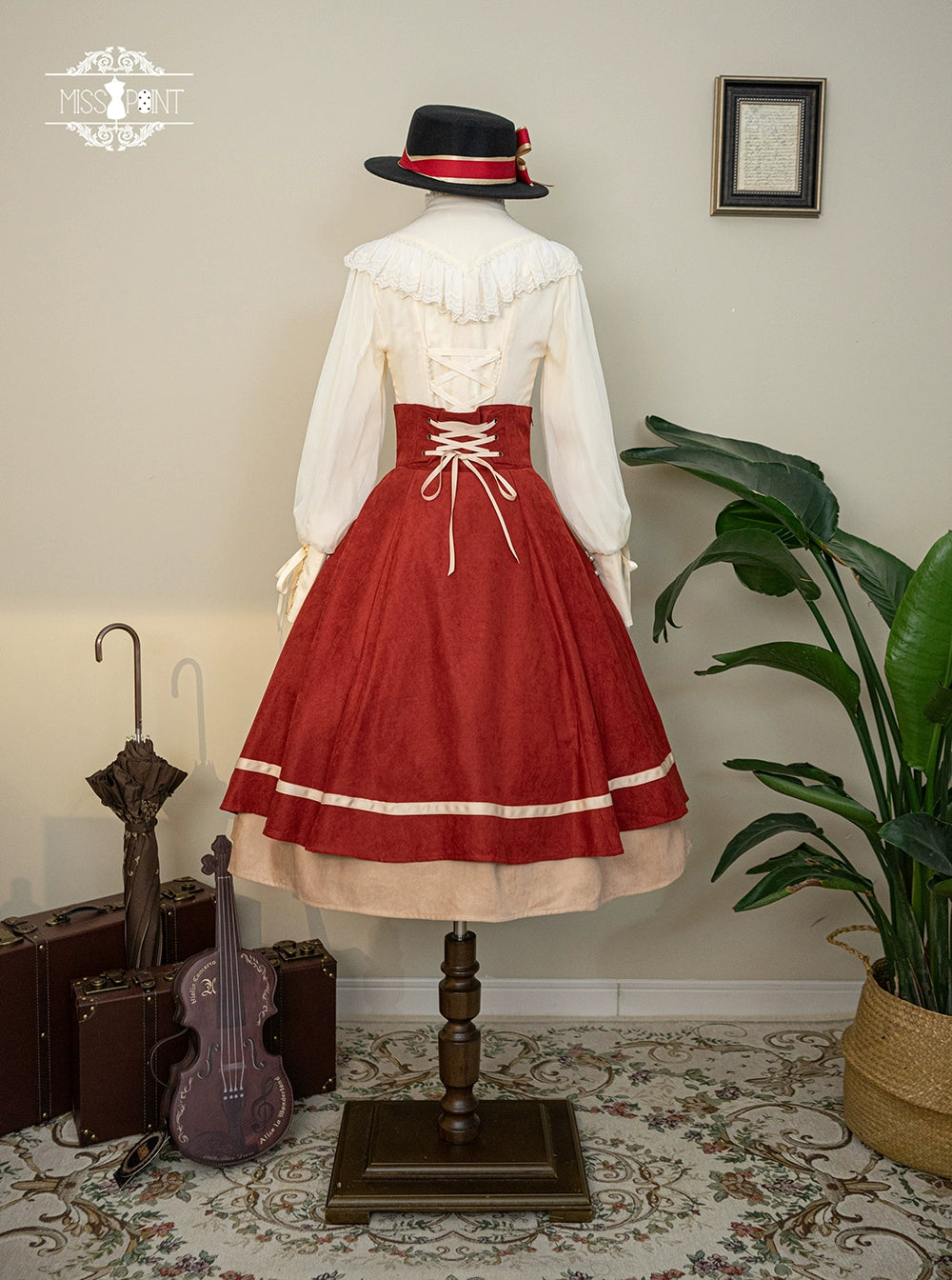 Miss Point~Golden Movement~Elegant Lolita Fishbone Skirt Customized 32242:381310