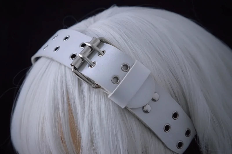 Strange Sugar~Gothic Lolita KC Faux Leather Punk Lolita Hair Accessories 36648:533484