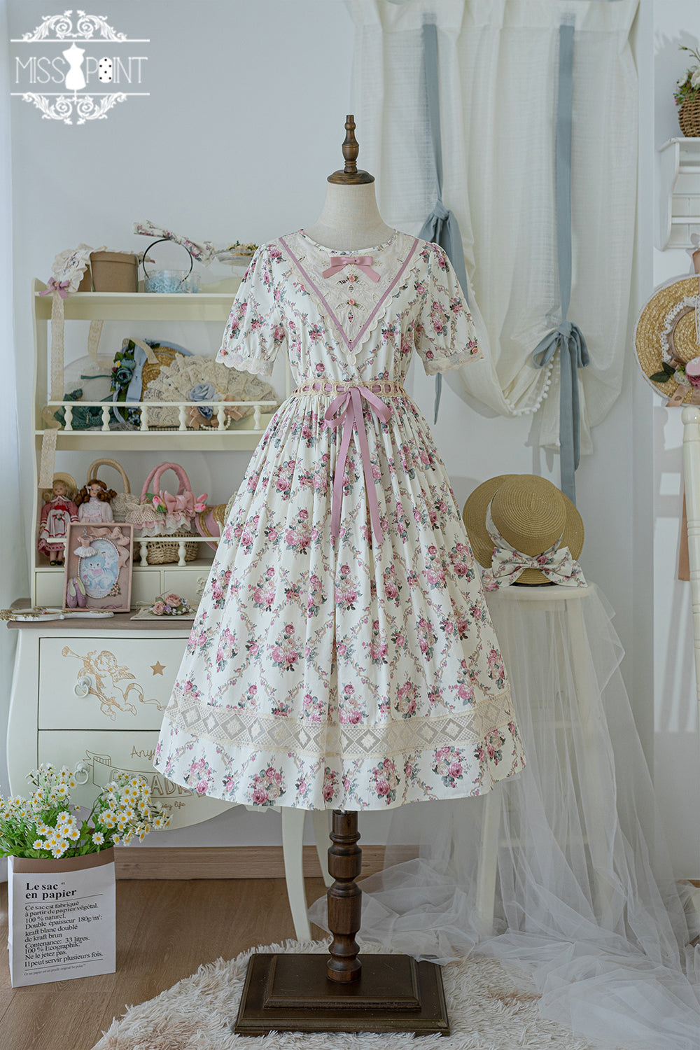 (Buyforme)Miss Point~Happy Summer Elegant Lolita Floral OP Dress 17704:244874
