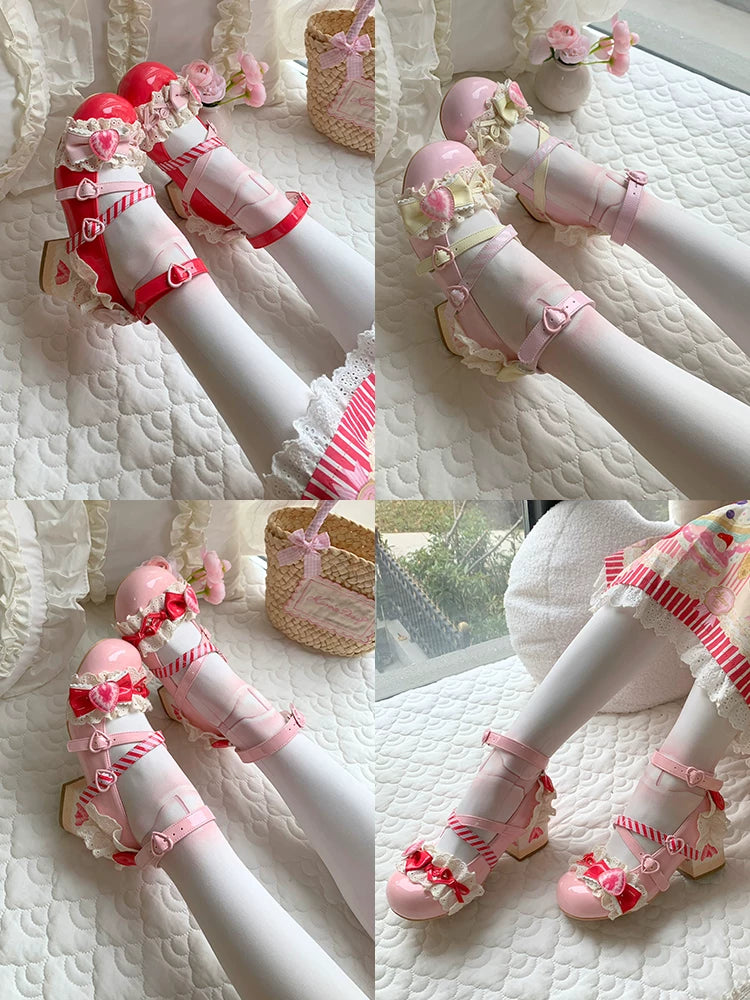 Strawberry Limited - Sweet Lolita Mary Jane Shoes, Strawberry Print 45984:870707