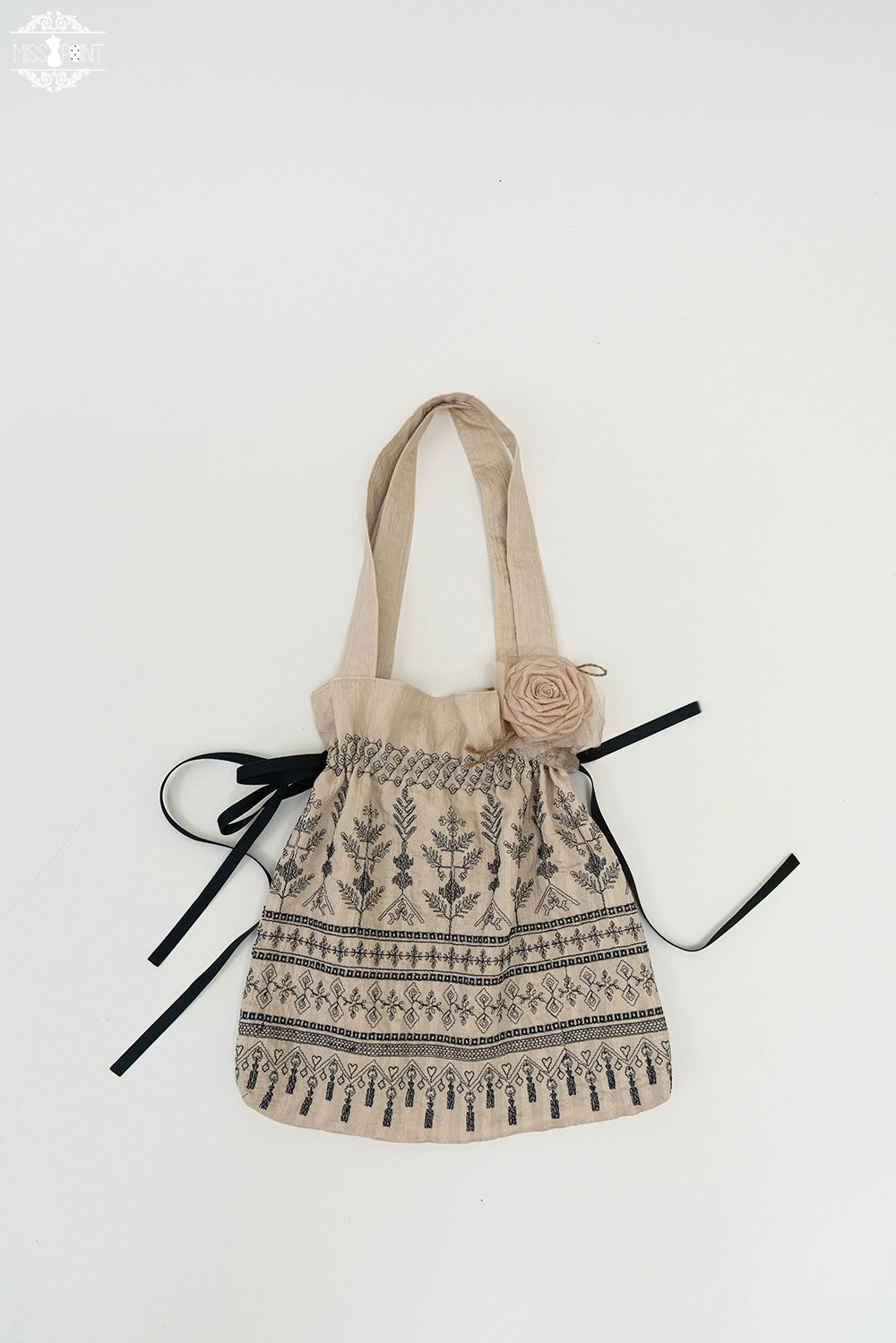 Miss Point - Twilight Radiance - Retro Lolita Accessories, Embroidered Handbag 43554:779634