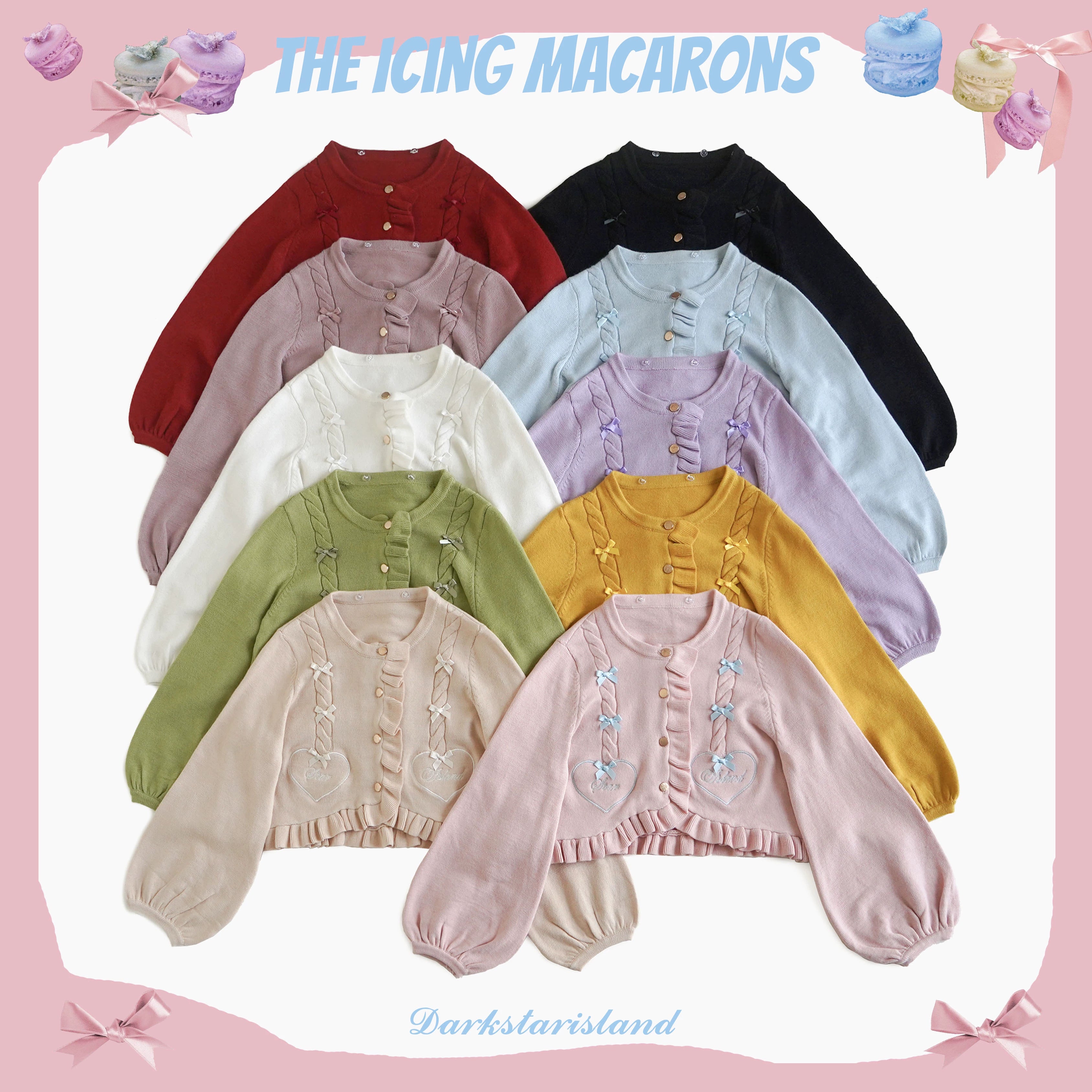 (BFM)Dark Star Island~Sugar Frost~Sweet Lolita Cardigan Knit Embroidered Sweater 34274:449652