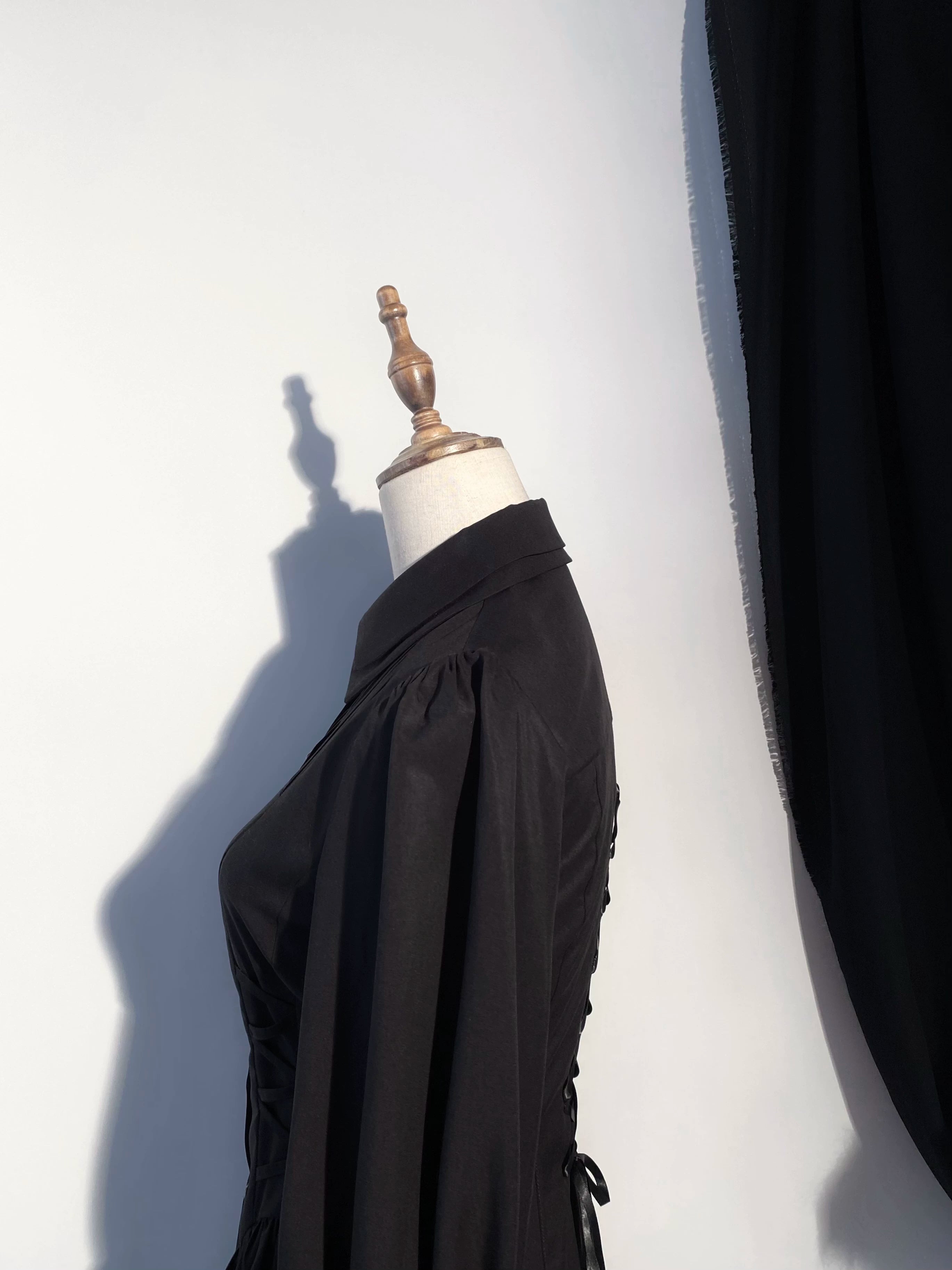 The Lute Player - Gothic Lolita Mutton Sleeves Blouse, Swallow Tail Hem 45159:836488