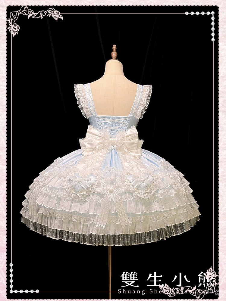 Shuang Sheng Xiao Xiong - Heart of Love - Sweet Lolita Wedding JSK, Bow Details 44306:803196