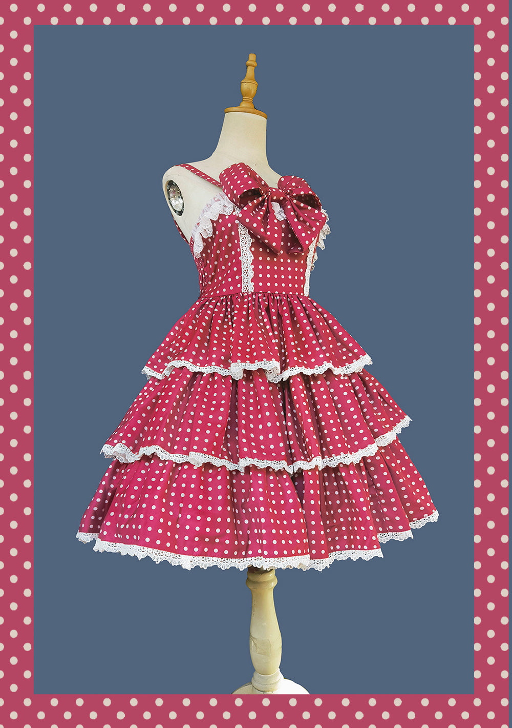 Infanta~Cloth Cat~Kawaii Lolita JSK Multi-Color Tiered Ruffles Dress 42774:753078