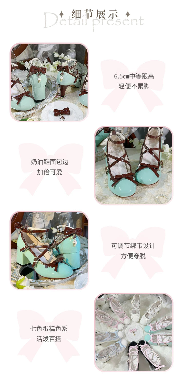 Lady Tea Party - Elegant Lolita Heel Shoes, Macaron Color 44576:815521