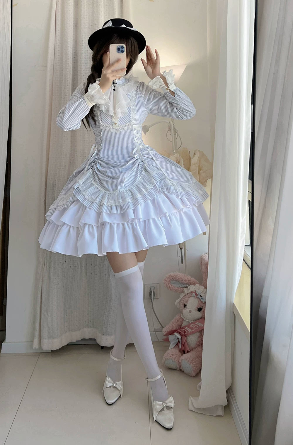 Perint Manor - Gothic Lolita Striped Dress, Tailor-made 44410:808313