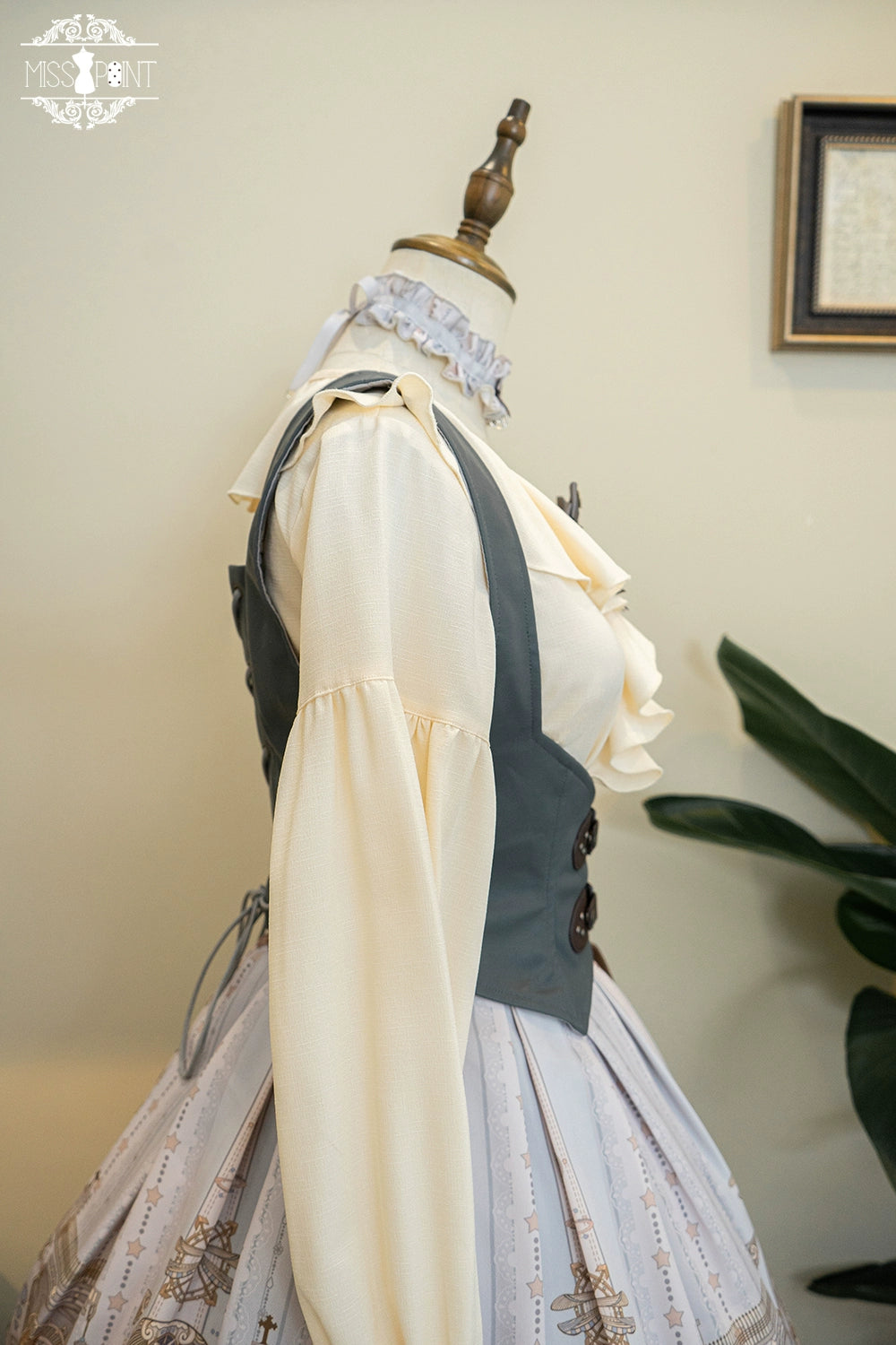 (BFM)Miss Point~Demon Hunter's Diary~Gothic Lolita PU Leather Vest 33588:429834