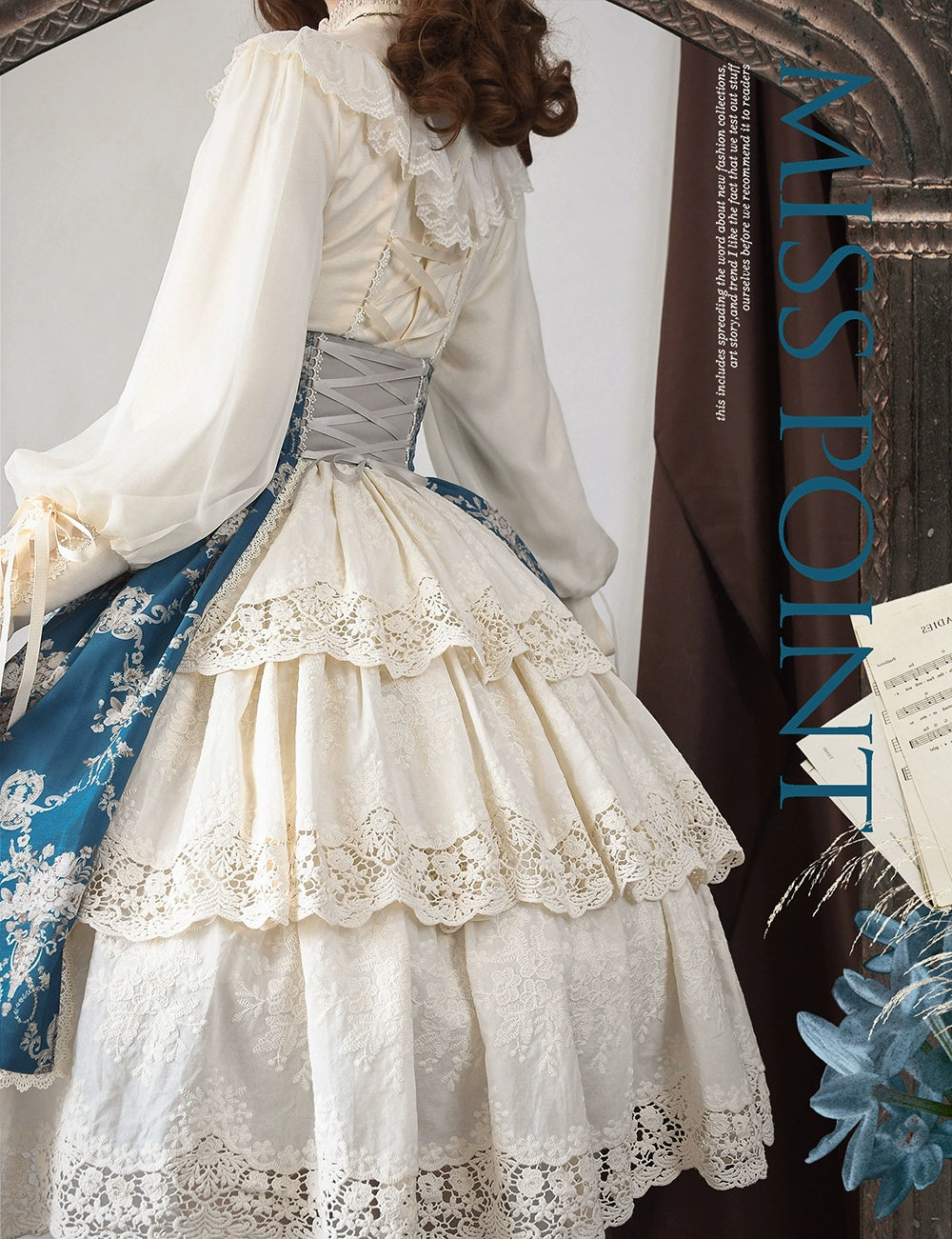(BFM)Miss Point~Customized Vintage Lolita Skirt Elegant Pullover Fishbone SK 31464:363082
