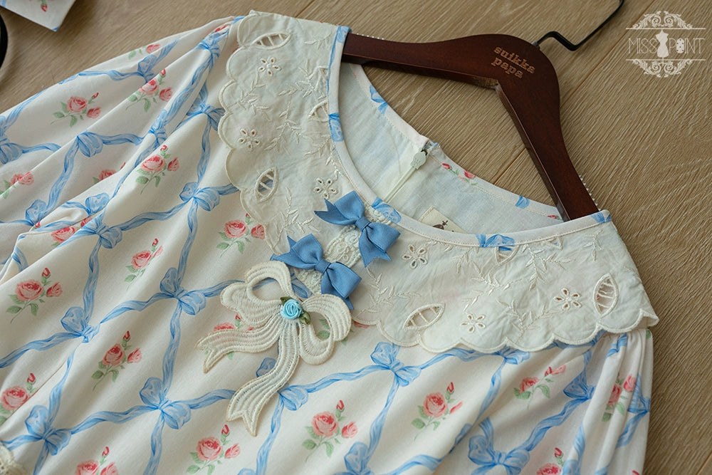 Miss Point~Customized Elegant Lolita OP Dress Cute Daily Girl Short Lolita Dress