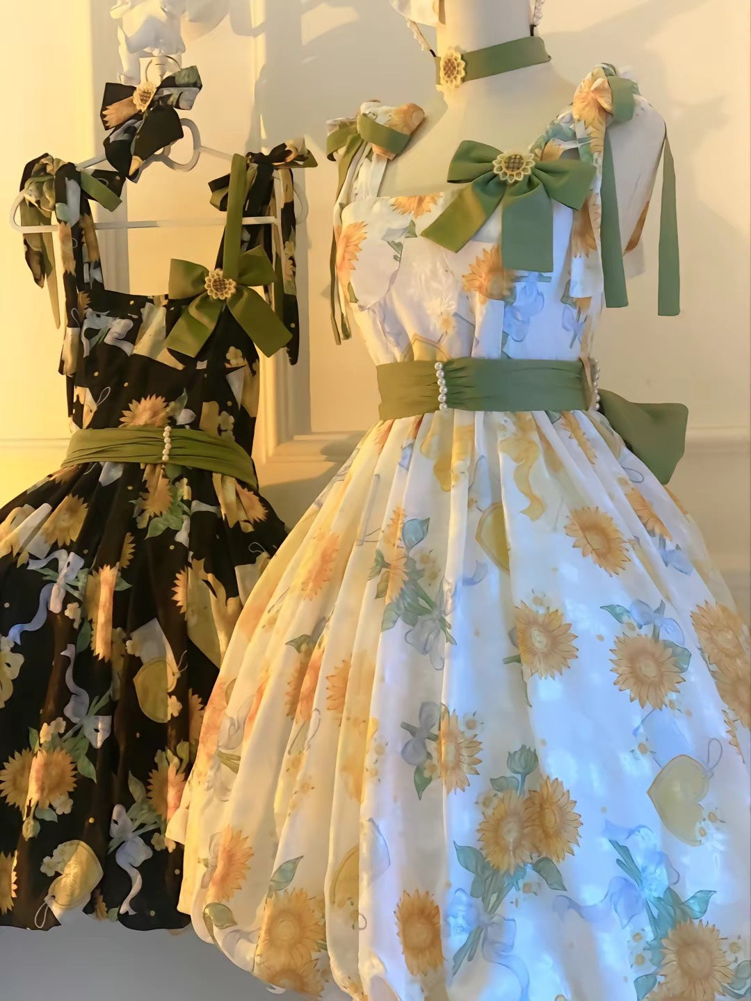 Akiyama Future Studio~Sunflower Print Lolita JSK Dress in Breathable Light Fabric 42790:753514