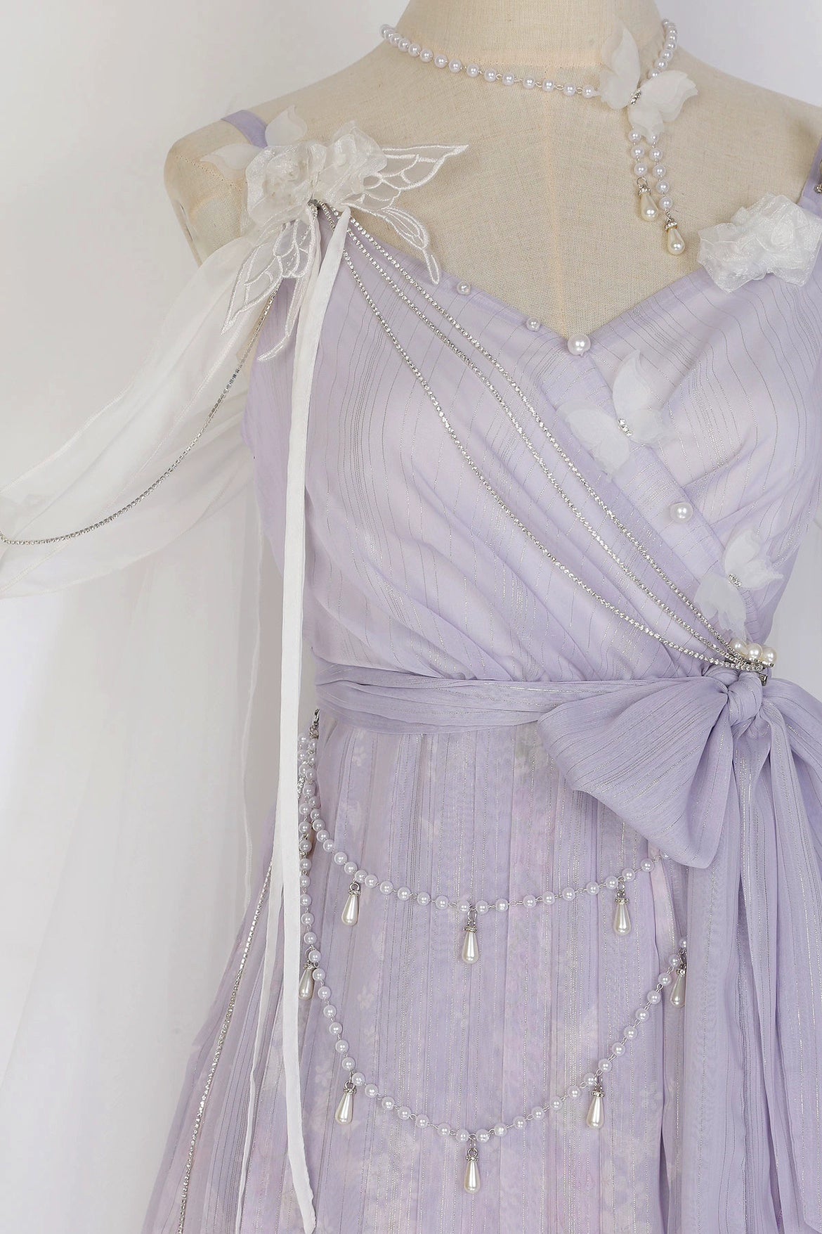 Meow Studio - Han Lolita Dress Side Slit Purple JSK Dress