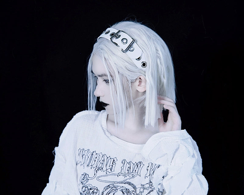 Strange Sugar~Gothic Lolita KC Faux Leather Punk Lolita Hair Accessories 36648:533396