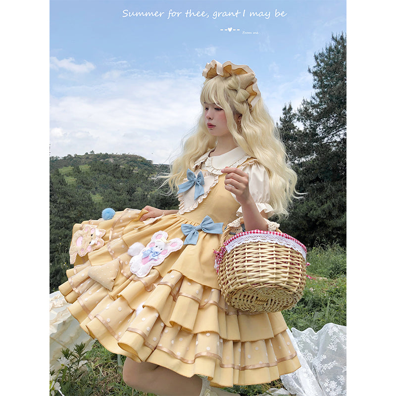OCELOT~Bear Cheese~Sweet Lolita yellow JSK – 42Lolita