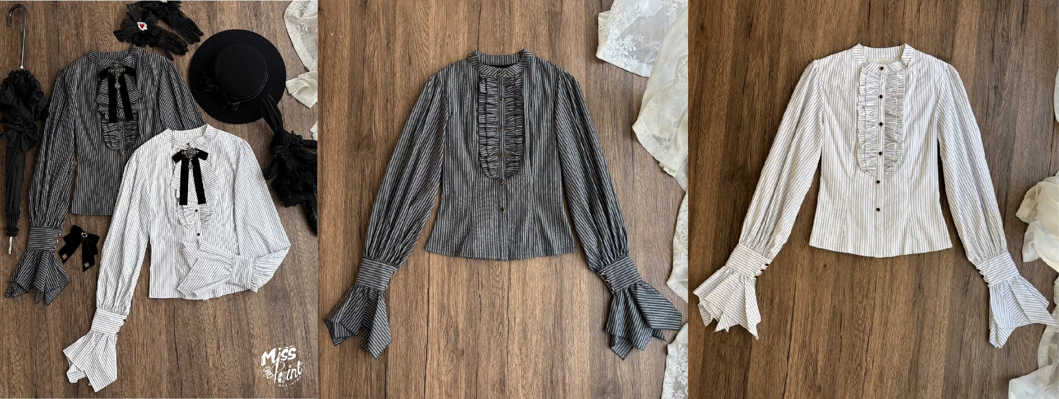 Perint Manor - Gothic Lolita Striped Dress, Tailor-made 44410:808311