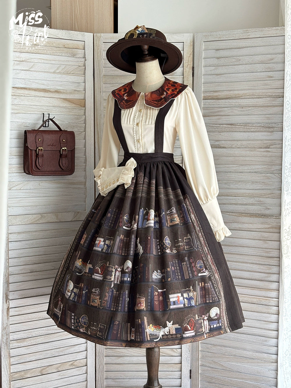 Miss Point - German Bookshelf - Classic Lolita SK, Detachable Suspenders 44026:791880