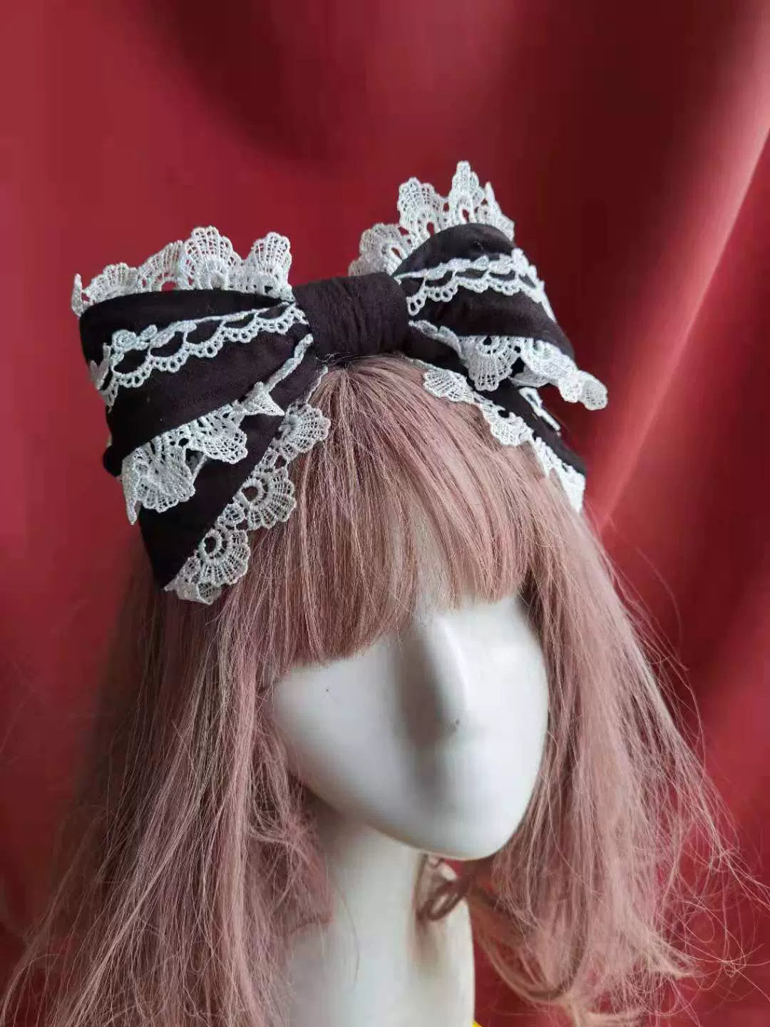 Mirror Doll - Old School Lolita Tiered Hem JSK with Polka Dot Lace 45540:853672