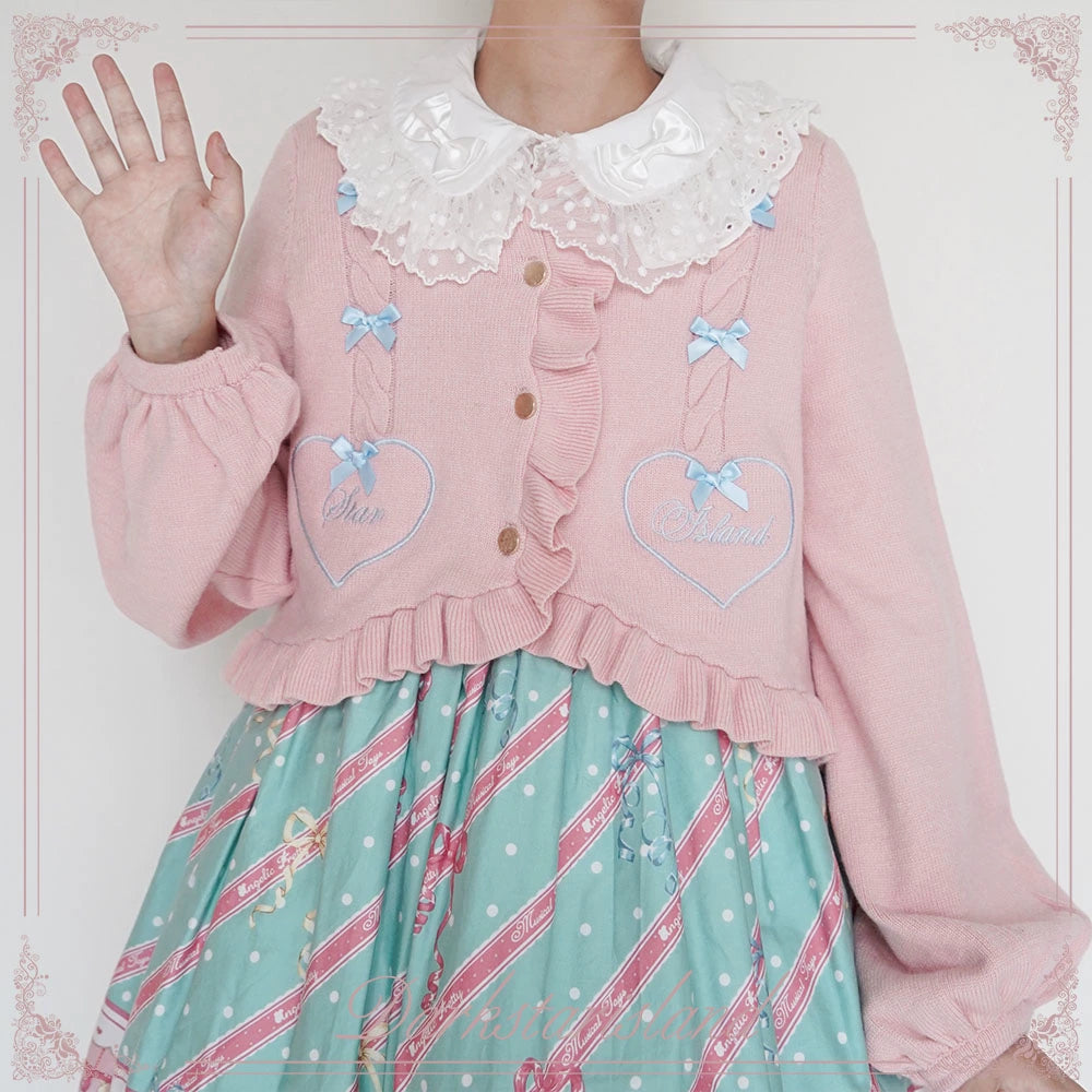 (BFM)Dark Star Island~Sugar Frost~Sweet Lolita Cardigan Knit Embroidered Sweater 34274:449378