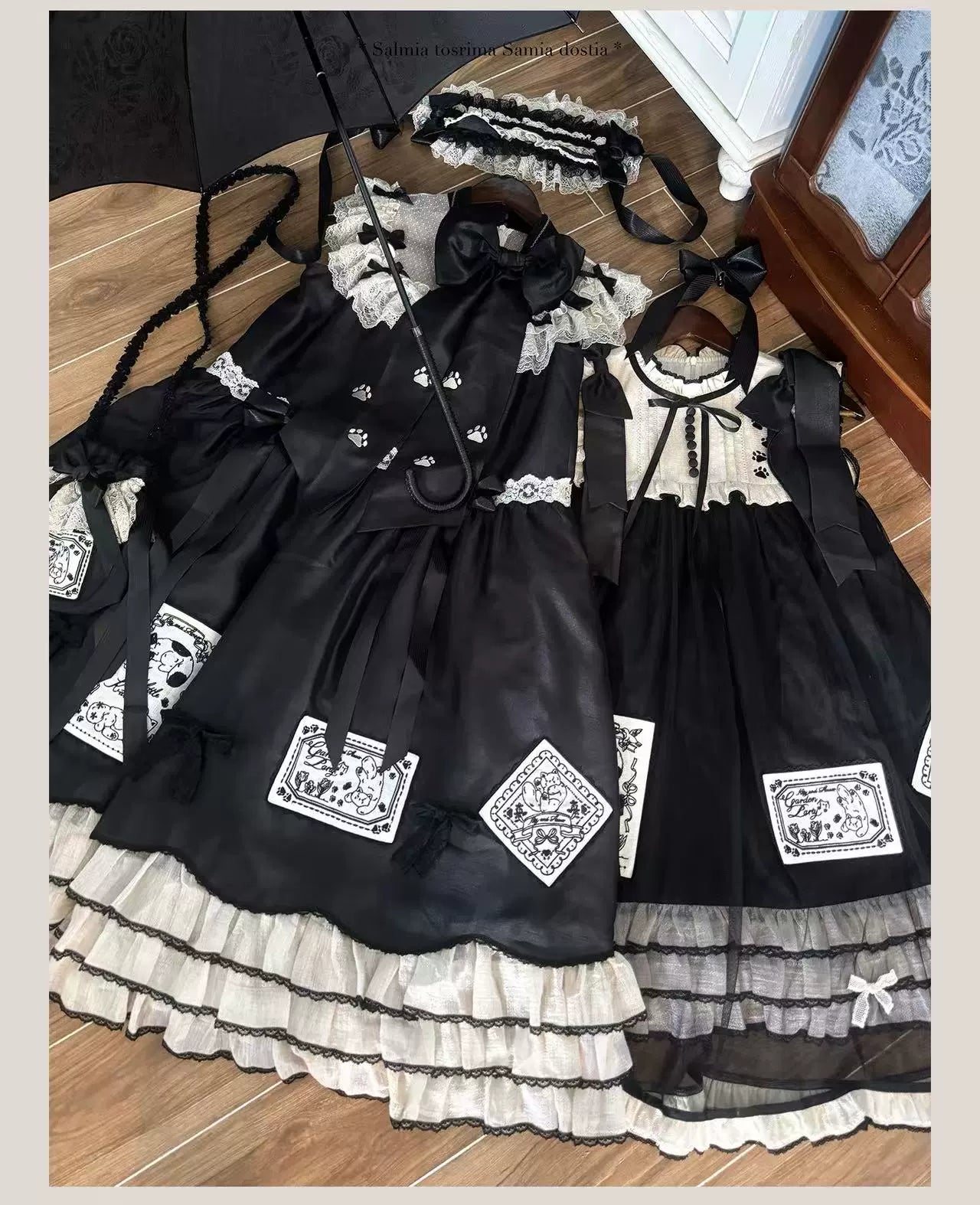 MEEKWIND - My Little Kitten - Doll-Like Lolita OP, Detachable Waist Ties 44223:798985