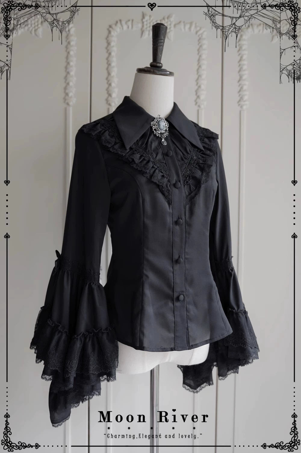 Moon River - Moonlit Spider - Gothic Lolita SK & JSK Dress Outfit Set 44232:799682
