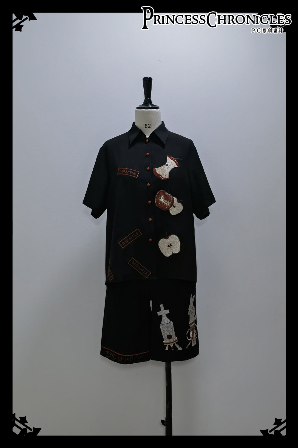 Princess Chronicles - badapple - Ouji Lolita Black Shirt and Shorts S black shirt