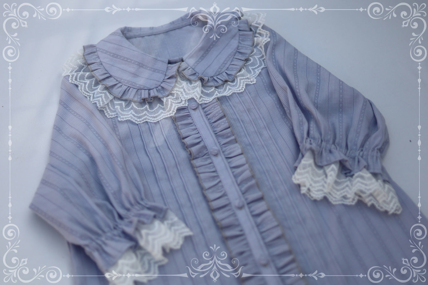 MIST~Sweet Lolita Golilla Short Sleeve Shirt 9912:184454