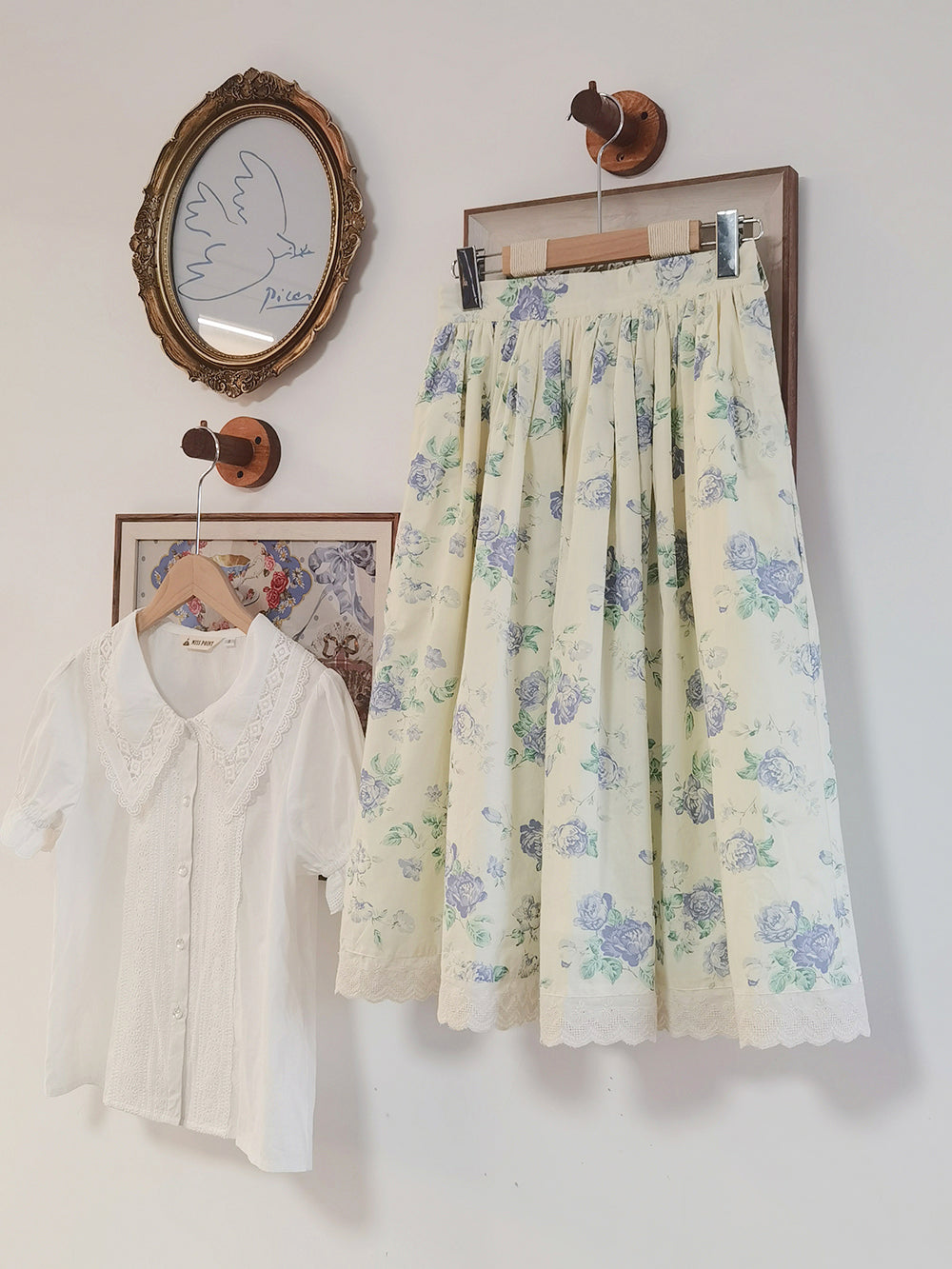 Miss Point - Customized Vintage Sweet Elegant Rose Skirt