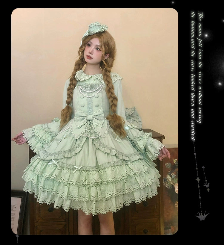 Plum Tree - Pure Love Language - Sweet Lolita Pearl JSK Princess Sleeves Blouse