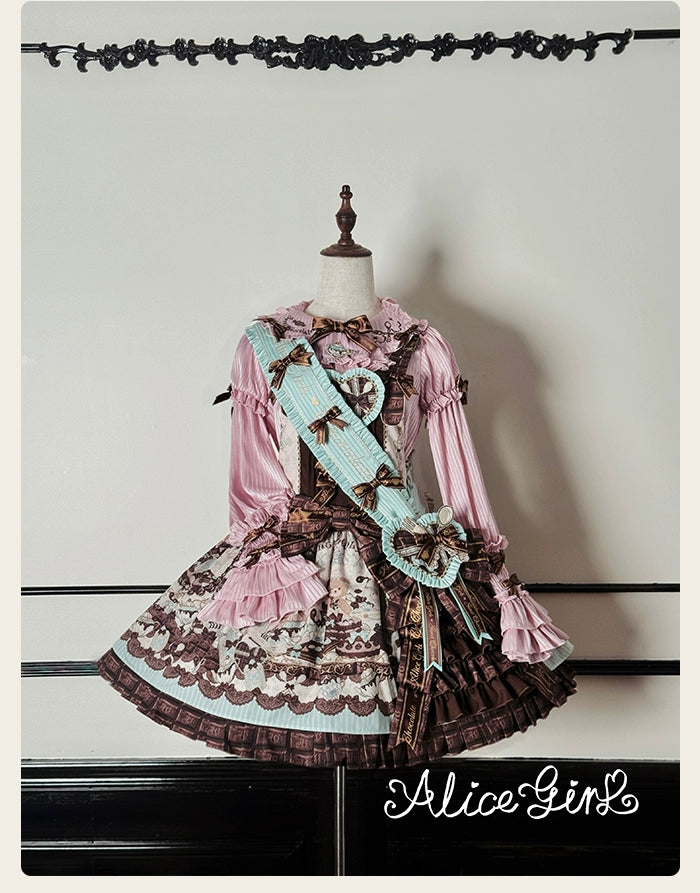 Alice Girl - Bear Chocolate Bar - Kawaii Lolita Headdress Set